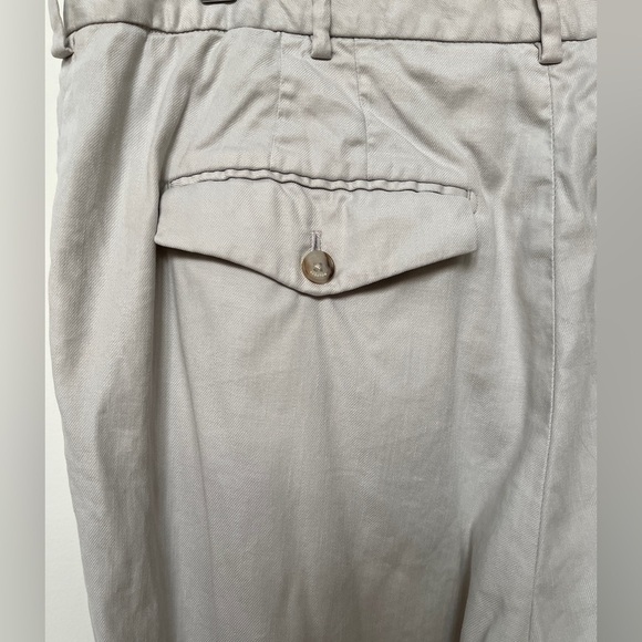 BABATON Artitzia Linen Blend Pleated Taupe Pants Pleats Side Pockets Fly Front - Picture 5 of 13